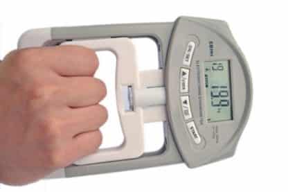Dynamomètre numérique de mesure et de préhension de couleur grise