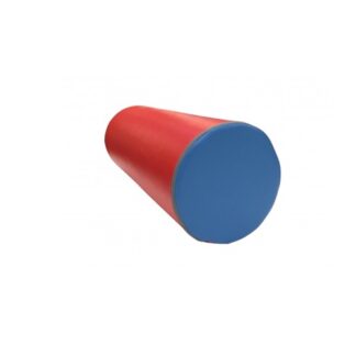 Grande poutre cylindrique en mousse de couleurs bleue et rouge pour la découverte des activités gymniques en école maternelle