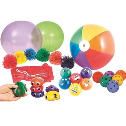 Pack de jouets multicolores pour jouer au jeu du parachute