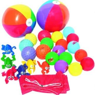 Kit parachute jeux, grenouilles mini couleurs en plastique, ballons couleurs gonflables et mini balles