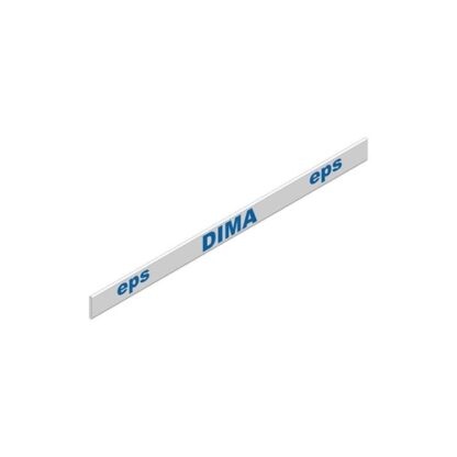 Latte pour haie d'athlétisme de couleur blanche avec les inscriptions en bleu EPS et Dima