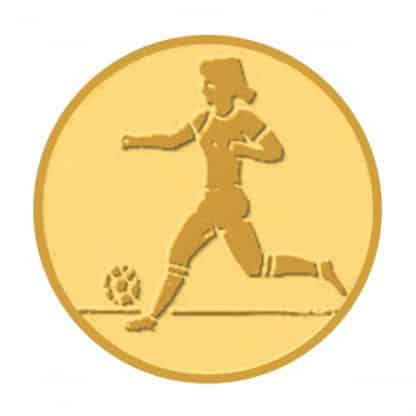 médaille foot dorée feminin