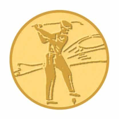 médaille golf dorée
