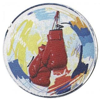 pastille colorée pour médaille représentant des gants de boxe