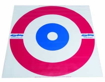 cible de curling rouge et bleu sur fond blanc