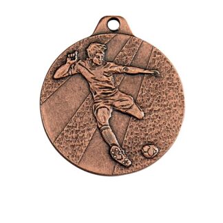Médaille en fer de couleur bronze de 32mm de diamètre représentant un joueur de football