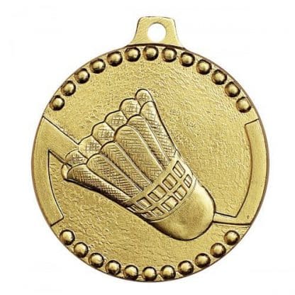 médaille or volant de badminton