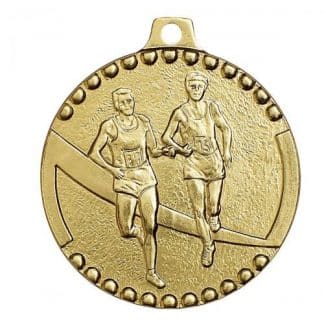 médaille or deux hommes qui courent
