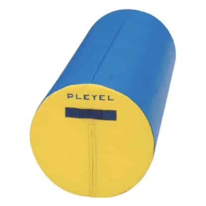 Module cylindrique de gymnastique bleu et jaune