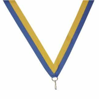 ruban porte-médaille jaune et bleu