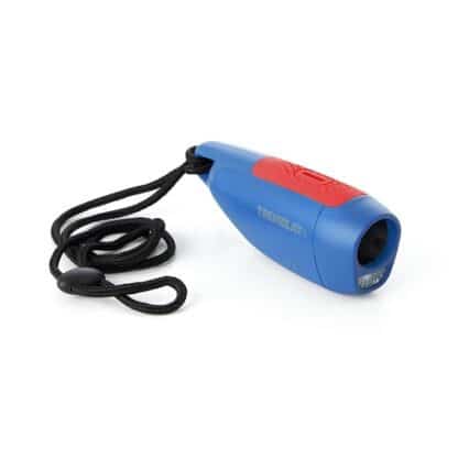 Sifflet électronique de couleur bleu et rouge rechargeable