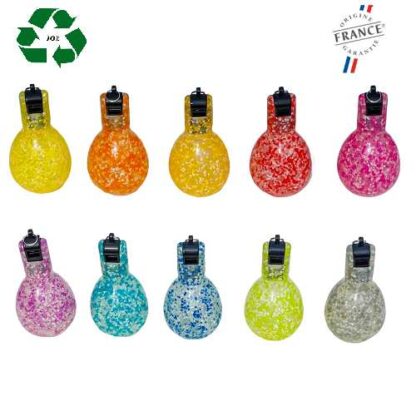 Sifflet poire wizzball de 10 couleurs différentes fabriqués à partir de 10% de matériau recyclé