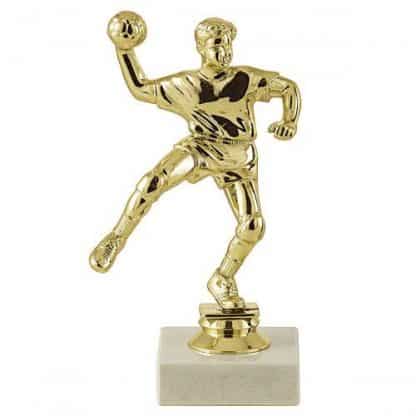 Trophée garçon lance ballon handball en or