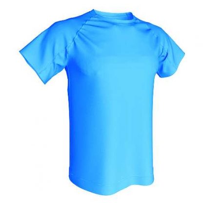 T-shirt technique 100% polyester- Bleu ciel
