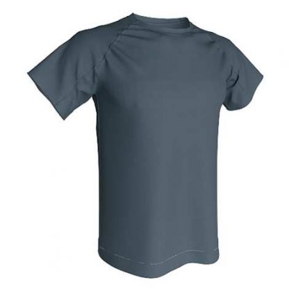 T-shirt technique 100% polyester- Gris anthracite