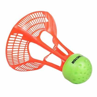 Volant de badminton pour l'extérieur orange et vert