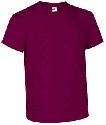 t-shirt manches courtes couleur rouge bordeaux violet foncé burgundi