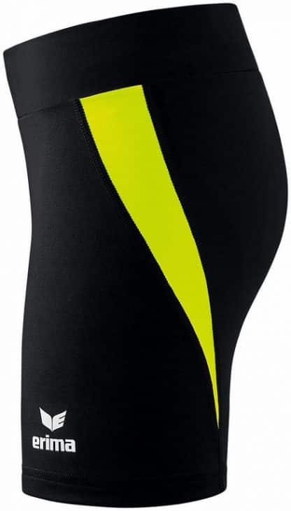 short noir erima rayure jaune de profil