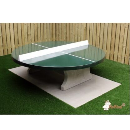 Table de tennis de table en béton ronde de couleur verte