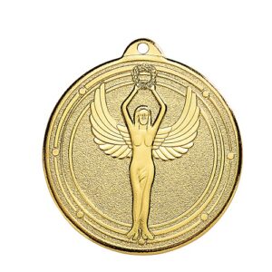 Médaille Ø 50 mm de couleurs Or, Argent ou Bronze. 6 disciplines : Course, Escrime, Football, Natation, Sport de combat et Victoire.