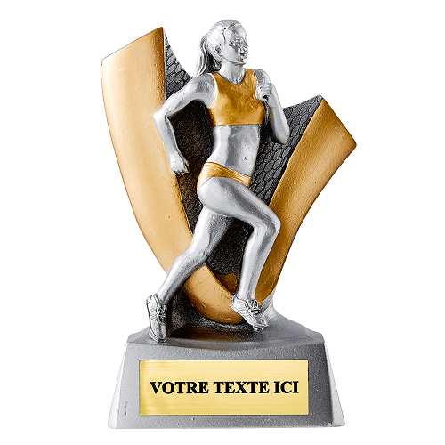 Trophée Résine représentant une femme qui court