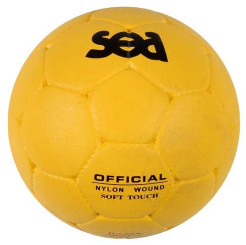Ballon de handball scolaire cellulaire jaune
