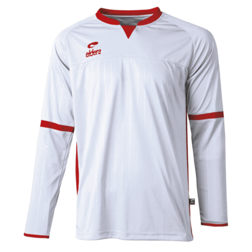 maillot Manches Longues Blanc Rouge