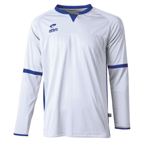 maillot Manches Longues Blanc Bleu Royal