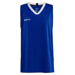 Maillot de basket Craft Progress Junior – Bleu -Débardeur en polyester recyclé léger, respirant et personnalisable pour clubs et Associations sportives scolaires de collèges et lycées
