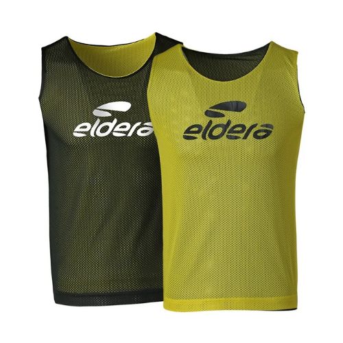 Chasuble réversible multisport Eldera noir jaune fluo