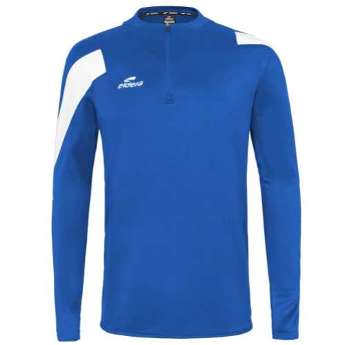 Sweat 1/2 zip action Eldera bleu royal et blanc