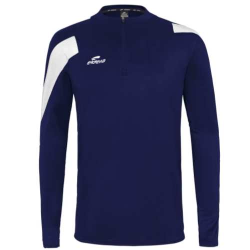 Sweat 1/2 zip action Eldera marine et blanc