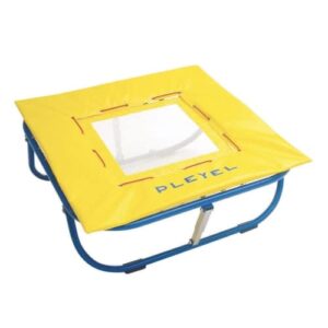 Mini Trampoline de gymnastique jaune et bleu