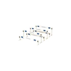 6 mini obstacle d'athlétisme blancs et bleus