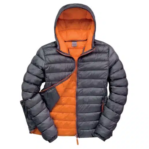 Doudoune à capuche RESULT SNOW BIRD de couleur Grey/Orange.