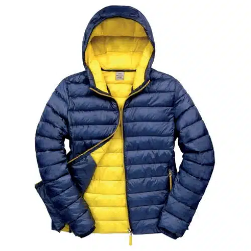 Doudoune à capuche RESULT SNOW BIRD de couleur Navy/Yellow