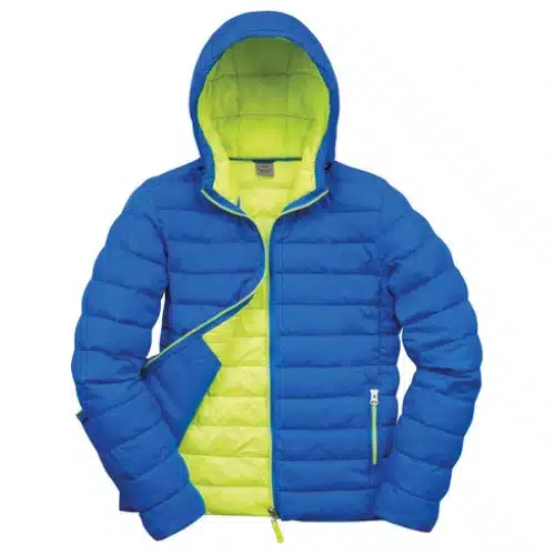 Doudoune à capuche RESULT SNOW BIRD de couleur ocean/Lime