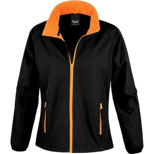 Veste softshell RESULT noir et orange