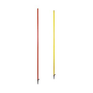 1 piquet rouge et 1 piquet jaune