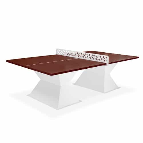 Table de tennis de table diabolo avec plateau de 35 mm de couleur rouge