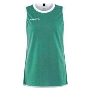 Maillot de basket réversible Craft Progress Femme – Débardeur en polyester recyclé, respirant et personnalisable- Vert- Idéal pour clubs et Associations sportives scolaires de collèges et lycées