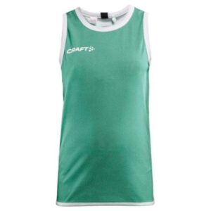 Maillot de basket Craft Vert réversible Progress Junior – Débardeur en polyester recyclé, respirant et personnalisable pour clubs et Associations Sportives scolaires