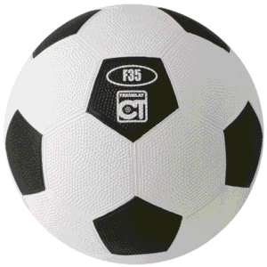 Ballon Football Caoutchouc Résistant blanc et noir