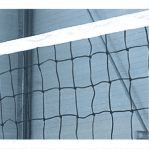 Filet de volley-ball assis 6,50 x 0,80 m pour entraînement ou sport adapté, sans nœuds, avec câble 12 m et fixation 6 points