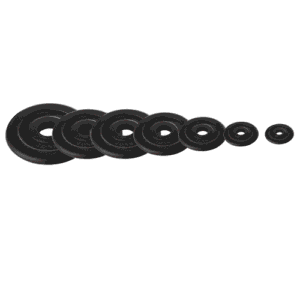 Disque Caoutchouc Musculation noir