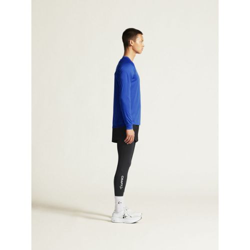 porté de profil bleu