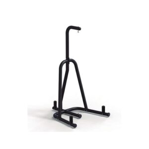 Support sur pied de couleur noire pour sac de frappe de boxe