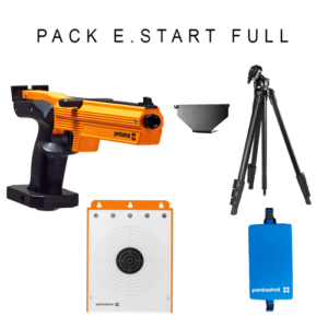 Pack Pentashot comprenant 1 pistolet laser, 1 cible, 1 trépied, 1 pad