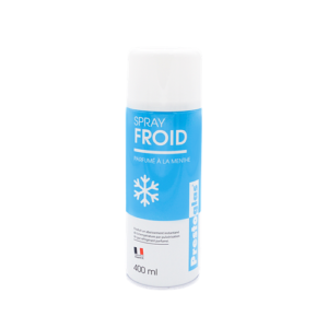 Bombe de froid de 400ml de couleur blanche et bleu ciel
