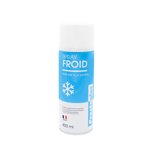 Bombe de froid de 400ml de couleur blanche et bleu ciel